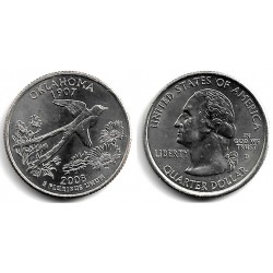 (421) Estados Unidos de América. 2008(D). Quarter Dollar (SC) Oklahoma