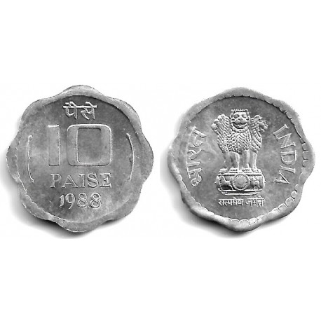 (40.1) India. 1988. 10 Paise (EBC)