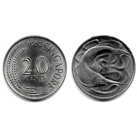 (4) Singapur. 1982. 20 Cents (SC)