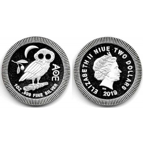 Niue. 2019. 2 Dollars (Proof) (Plata) 31,10 gr. de .999 Milésimas