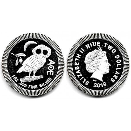 Niue. 2019. 2 Dollars (Proof) (Plata) 31,10 gr. de .999 Milésimas