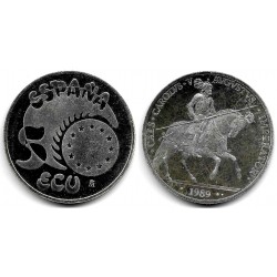 España. 1989. 5 Ecu (EBC) (Plata) 33,62 gr. de .925 Milésimas