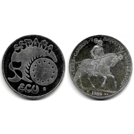 España. 1989. 5 Ecu (EBC) (Plata) 33,62 gr. de .925 Milésimas