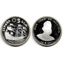 España. 1995. 5 Ecu (EBC) (Plata) 33,62 gr. de .925 Milésimas