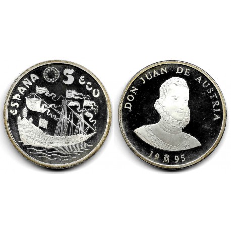 España. 1995. 5 Ecu (EBC) (Plata) 33,62 gr. de .925 Milésimas