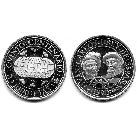 España. 1990. 1000 Pesetas (EBC+) (Plata) 13,5 gr. de .925 Milésimas