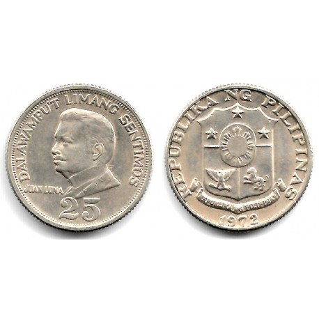 (199) Filipinas. 1972. 25 Sentimos (EBC+)