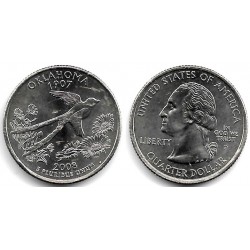 (421) Estados Unidos de América. 2008(P). Quarter Dollar (SC-) Oklahoma