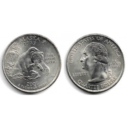 (424) Estados Unidos de América. 2008(P). Quarter Dollar (SC) Alaska
