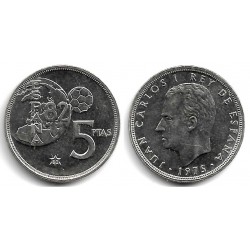 España. 1975*(80). 5 Pesetas (SC) ERROR MUNDIAL