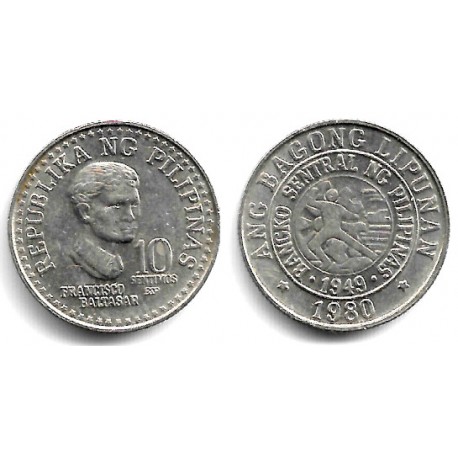(226) Filipinas. 1980. 10 Sentimo (MBC)