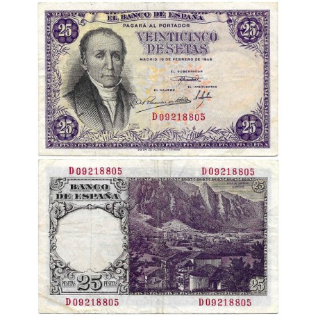 Estado Español. 1946. 25 Pesetas (MBC-) Serie D