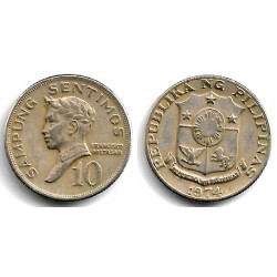 (198) Filipinas. 1974. 10 Sentimos (MBC)