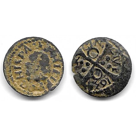 Felipe IV. 1634. Dinero (BC+) Ceca de Barcelona