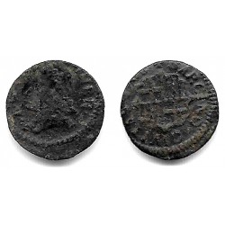 Carlos III (Arch. Austria). Sin Fecha Visible. Dinero (BC+) Ceca de Barcelona