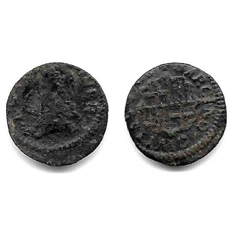 Carlos III (Arch. Austria). Sin Fecha Visible. Dinero (BC+) Ceca de Barcelona
