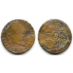 Fernando VII. 1828. 2 Maravedí (RC+) Ceca de Segovia