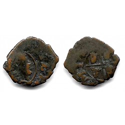 Felipe V. Sin Fecha Visible. Dinero (RC+) Ceca de Zaragoza