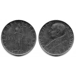 (55) Ciudad del Vaticano. 1956. 100 Lira (EBC)