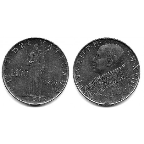 (55) Ciudad del Vaticano. 1956. 100 Lira (EBC)