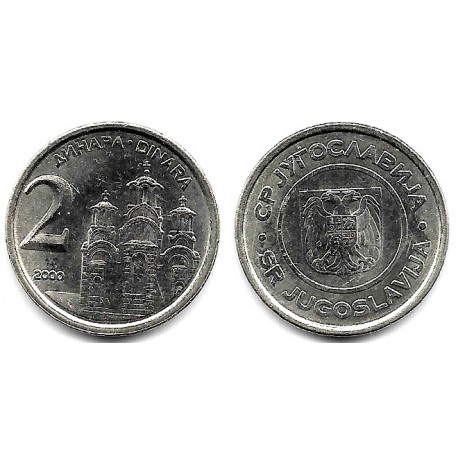(181) Yugoslavia. 2000. 2 Dinara (SC)