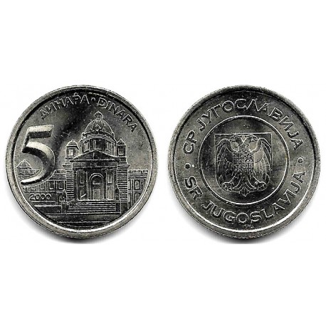 (182) Yugoslavia. 2000. 5 Dinara (SC)