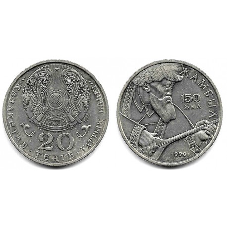 (18) Kazajstán. 1996. 20 Tenge (EBC+)