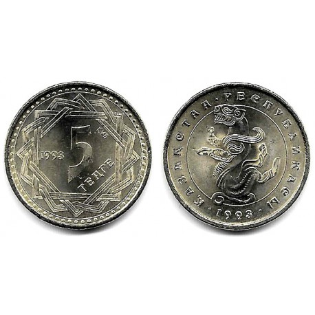 (9) Kazajstán. 1993. 5 Tenge (SC)