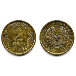 (1a) Kazajstán. 1993. 2 Tyin (SC)