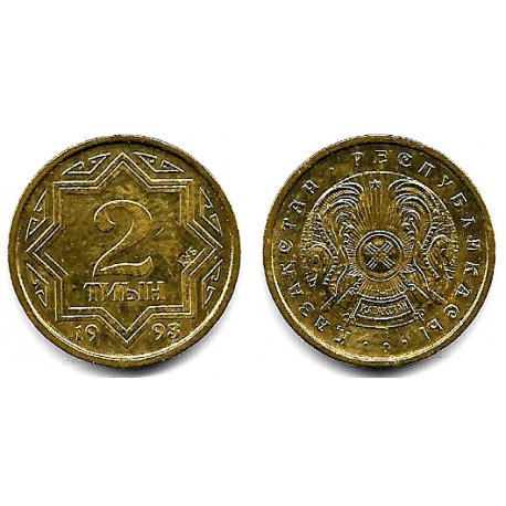 (1a) Kazajstán. 1993. 2 Tyin (SC)