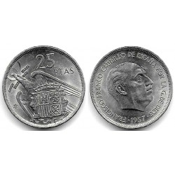 Estado Español. 1957*(71). 25 Pesetas (SC)