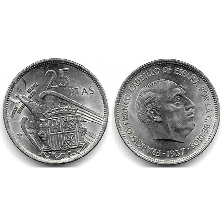 Estado Español. 1957*(71). 25 Pesetas (SC)