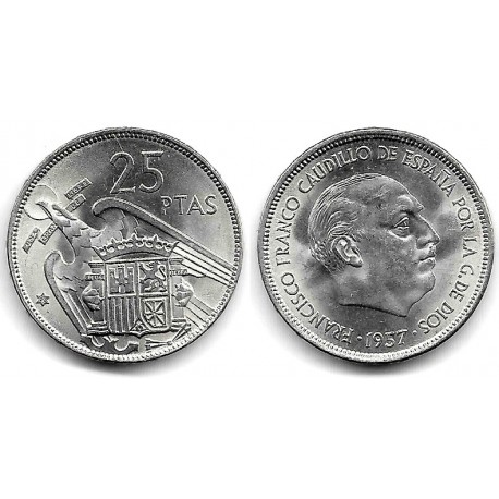 Estado Español. 1957*(68). 25 Pesetas (SC)
