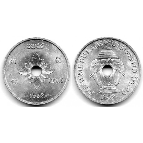 (5) Laos. 1952. 20 Cents (SC-)