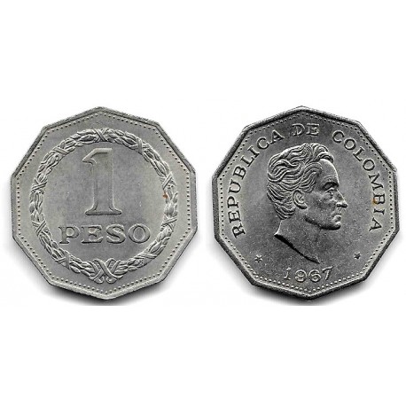 (229) Colombia. 1967. 1 Peso (EBC+)