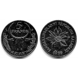 (10) Madagascar. 1989. 5 Francs (SC)