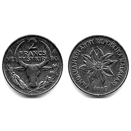 (9) Madagascar. 1989. 2 Francs (SC)