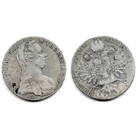 Austria. 1780. Thaler (BC) (Plata) Reacuñación Oficial