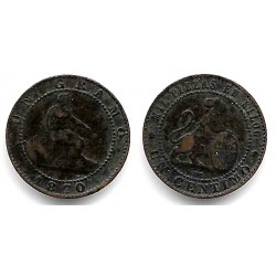 Gobierno Provisional. 1870. 1 Céntimo (MBC) Ceca de Barcelona OM