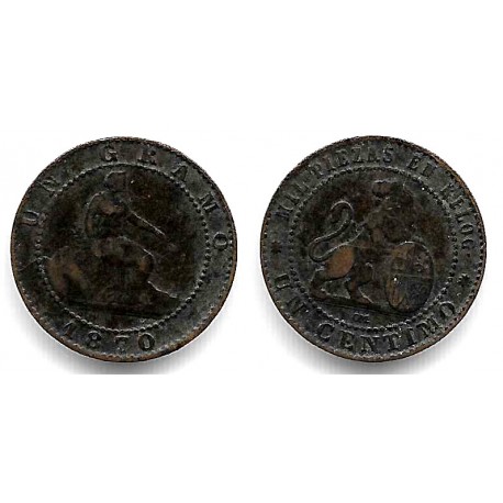 Gobierno Provisional. 1870. 1 Céntimo (MBC) Ceca de Barcelona OM