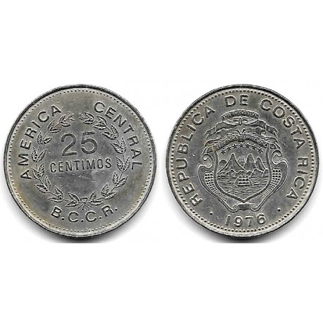 (188.1) Costa Rica. 1976. 25 Céntimos (MBC)