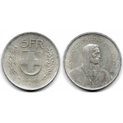 (40) Suiza. 1966B. 5 Francs (EBC) (Plata)