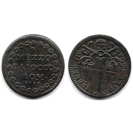 Ciudad del Vaticano. 1755. Mezzo Baiocco (MBC)