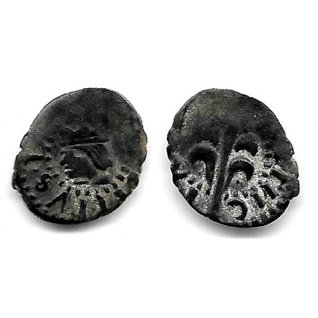 Felipe II. Sin Fecha Visible. Dinero (BC+) Ceca de Valencia