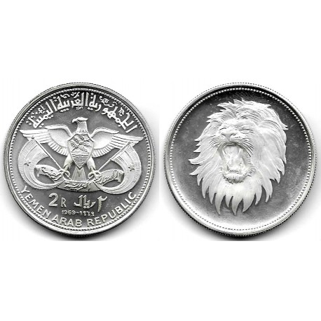 (4) Yemen. 1969. 2 Riyals (SC) (Plata)