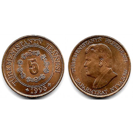 (2) Turkmenistán. 1993. 5 Tenge (SC)