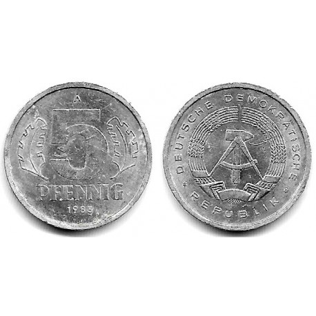 (9.2) Alemania Democrática. 1983(A). 5 Pfennig (MBC)