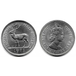 (37.1) Mauricio. 1971. Half Rupee (SC)