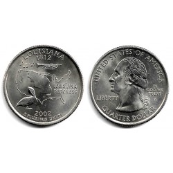 (333) Estados Unidos de América. 2002(P). Quarter Dollar (SC) Louisiana