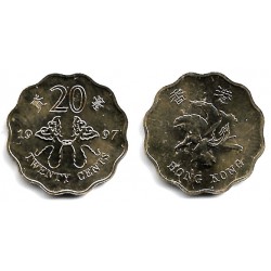(73) Hong Kong. 1997. 20 Cents (SC)